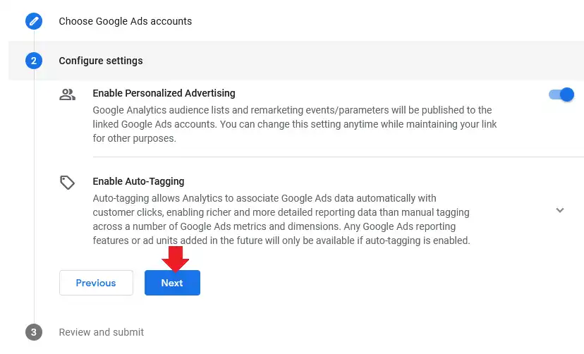 If you want to enable the Personalized Advertising turn on the Slider. You can also disable Enable Auto-Tagging by expanding the downward arrow.