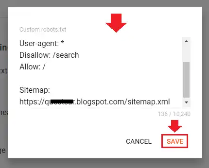 How To Add Sitemap in Blogger 2