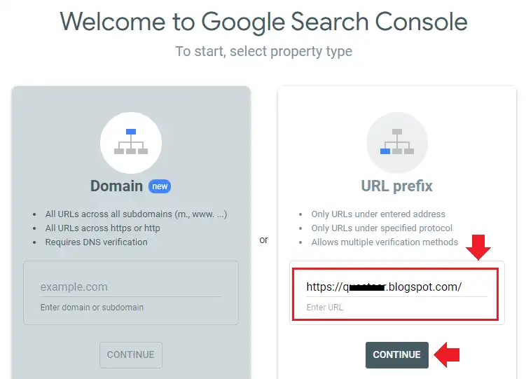 How to Connect Blogger to Google Search Console 2
