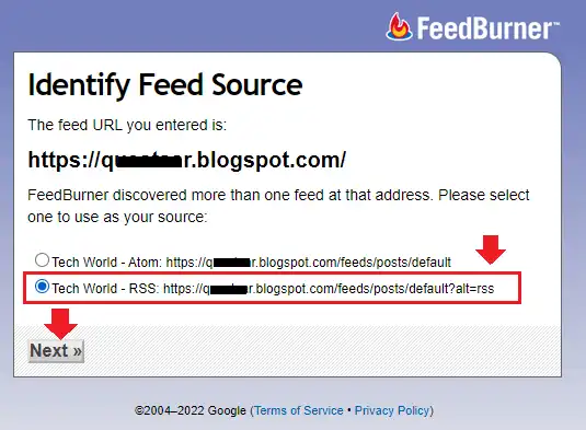 How To Set Up Site Feed Settings in Blogger 2
