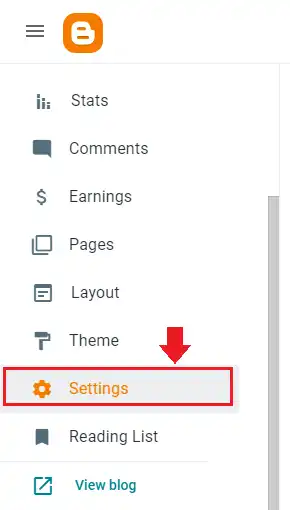 Login to your Blogger blog and go to Blogger Settings from the sidebar.