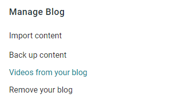 How to Configure Blogger Blog Settings - Manage Blog 1