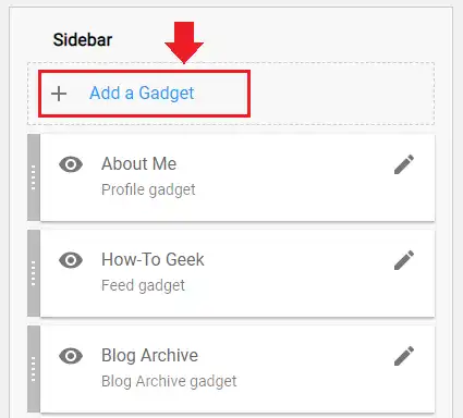 Login to your Blogger account. Click the Layout. On Layout click Add a Gadget.
