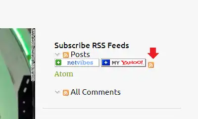 You can see that there is RSS feed icon linked with your posts feed.