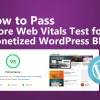 How To Pass Core Web Vitals Test for Monetized WordPress Blog