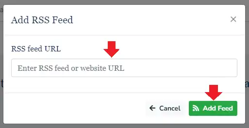 Add RSS Feed URL