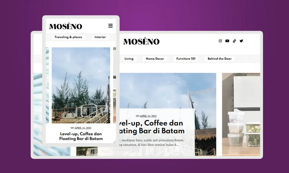Moseno News & magazine Blogger template