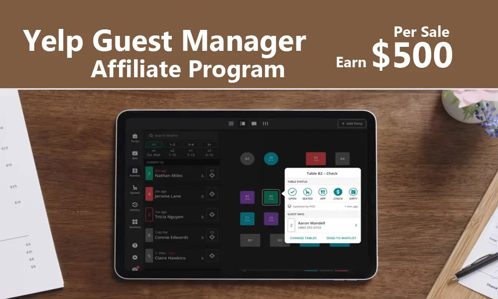 Yelp Guest Manager Affiliate Program | Earn Upto $500 Per Sale