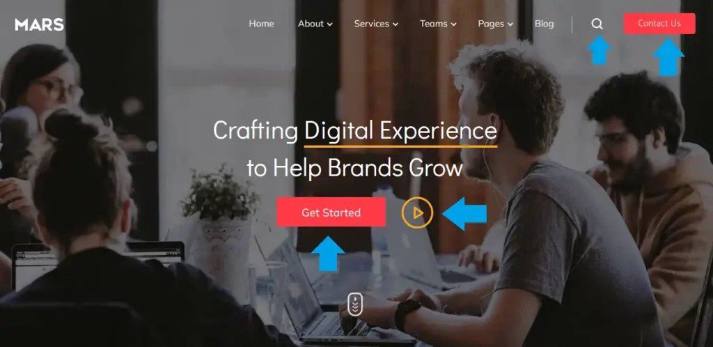 Header section of Mars Corporate Blogger template Header section of Mars Corporate Blogger template
