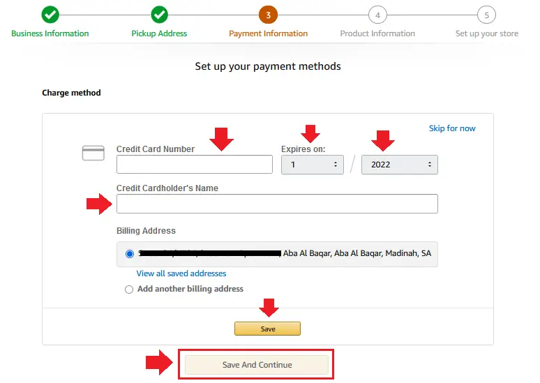 Set up your payment methods