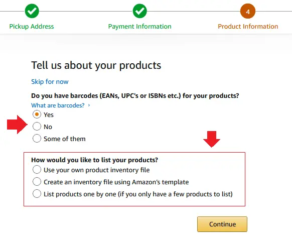 Provide Product Information about your Amazon Seller Account