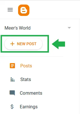 Click + NEW POST button to create a new post