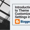 Introduction to Theme Customize Settings in Blogger