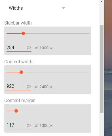 Width Customize Settings in Blogger 