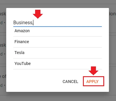 Choose the desired label to filter posts