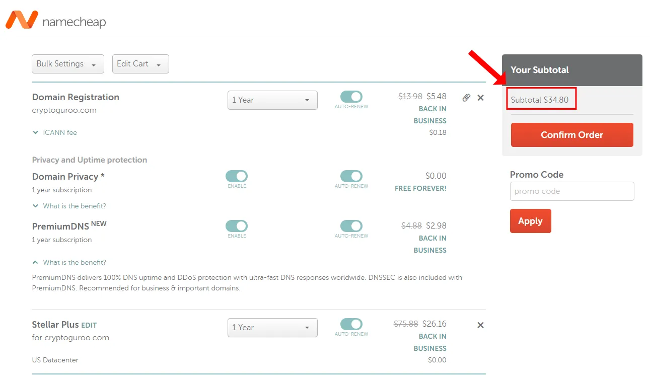 Enable/Disable renew option for Domain Privacy, Domain registration and Premium DNS