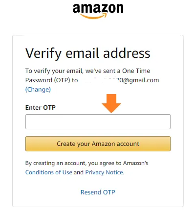 Enter OTP to verify your email address