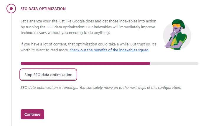 It will take some time to do SEO data optimization