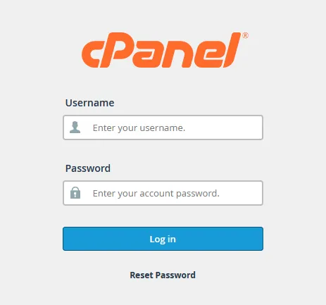 Login to your cPanel account