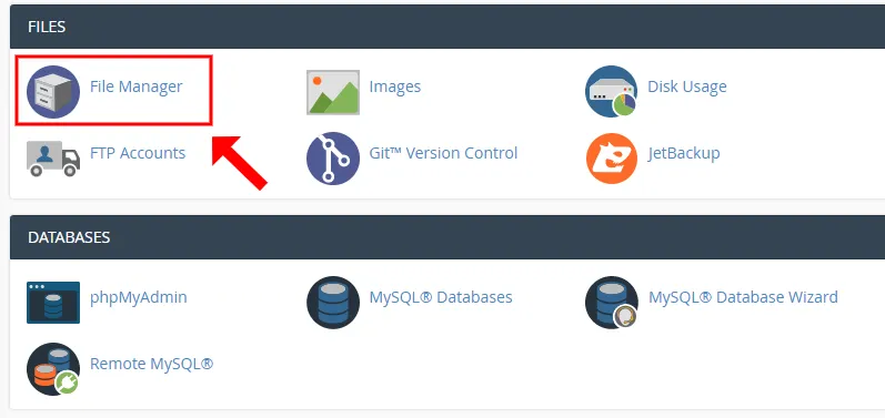 Go to File Manager in cPanel account