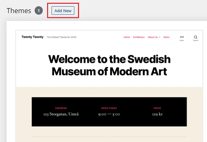 Click Add New button. Click Add New button.