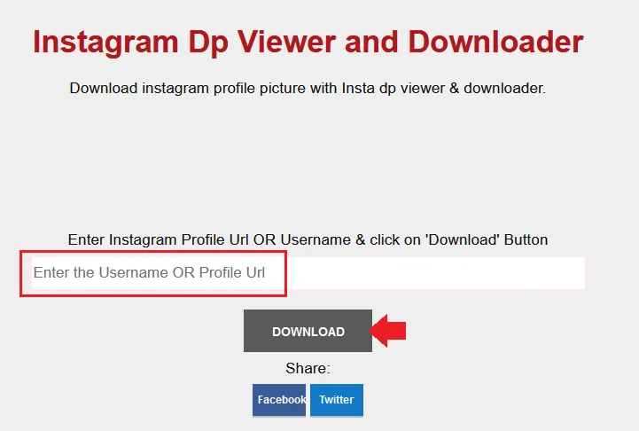Go to Instagram DP Viewer & Downloader. Enter the Instagram Username or Profile URL. Press Enter or click the Download button. 