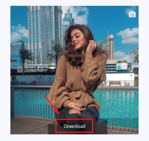 IGDownloader will find the URL to the profile picture. Hit the download button to save the IG profile picture in its original HD quality
