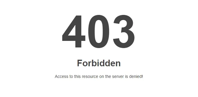 403 Forbidden, Access to this resource on the server is denied in WordPress