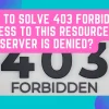 403 forbidden access to this resource on the server is denied featured