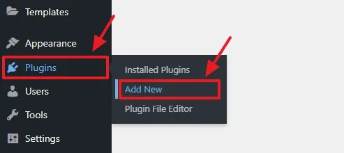 Go to Plugins from the Sidebar and click Add New.