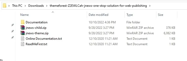 When a themeforest theme is extracted. When a themeforest theme is extracted.