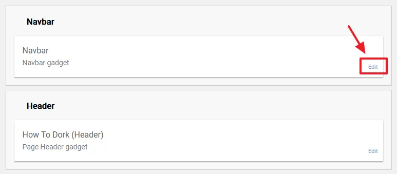 Go to Navbar section on Layout and click the Edit link. Go to Navbar section on Layout and click the Edit link.