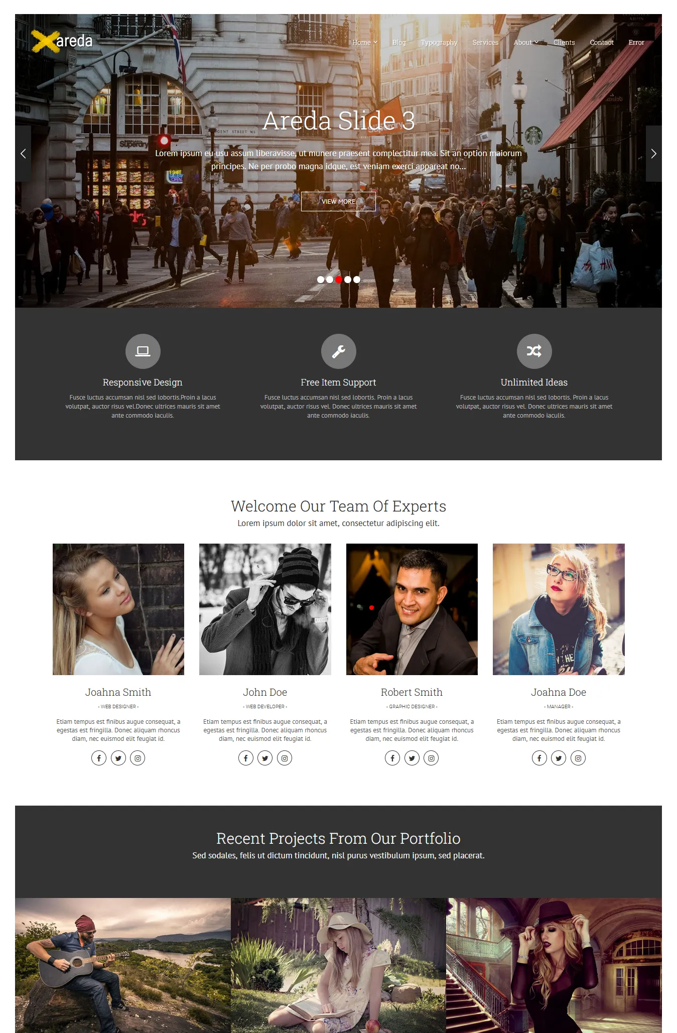 Areda Blogger template for personal blogs, portfolio blogs, & wedding blogs. 