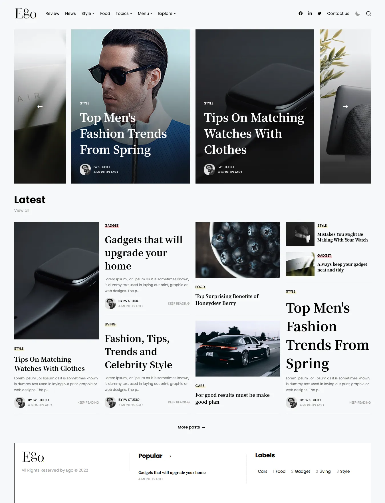 Ego News & Magazine Blogger Template