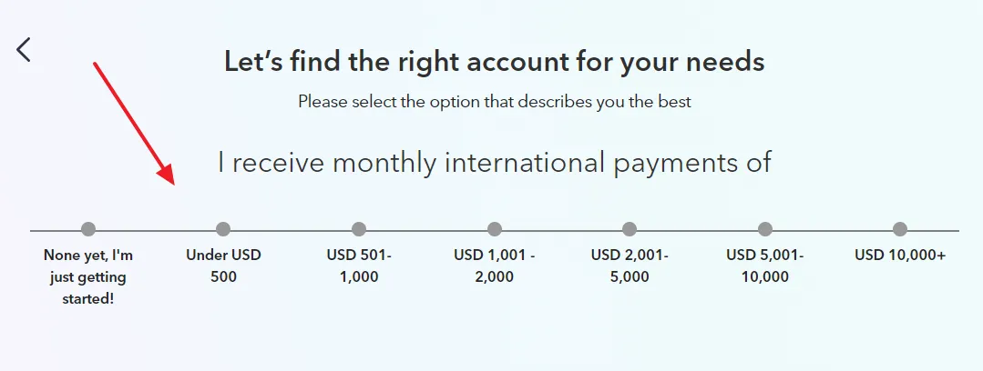 I receive monthly international payments of