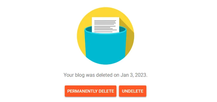 Once you click the DELETE it will show you two options i.e. PERMANENTLY DELETE & UNDELETE. Once you click the DELETE it will show you two options i.e. PERMANENTLY DELETE & UNDELETE.