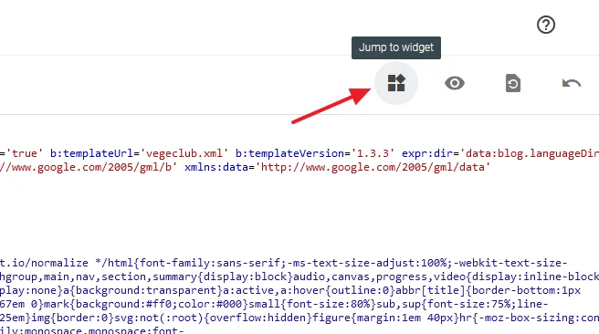 Click "Jump to widget" icon.