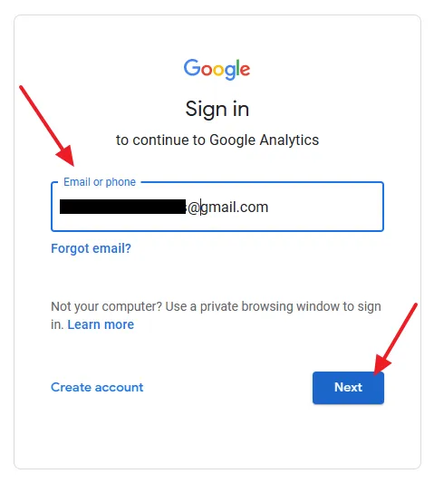 Sign in to your Gmail account if you're not already singed-in. Enter your Gmail ID and click Next.