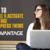 how to install activate and customize avantage wordpress theme