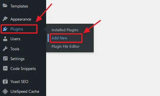 Go to Plugins on your WordPress Admin Section from the Sidebar. Click on the Add New.