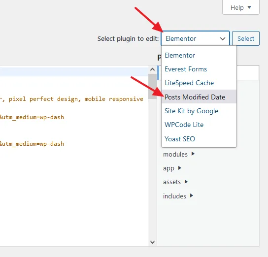 On Select plugin to edit choose Posts Modified Date.