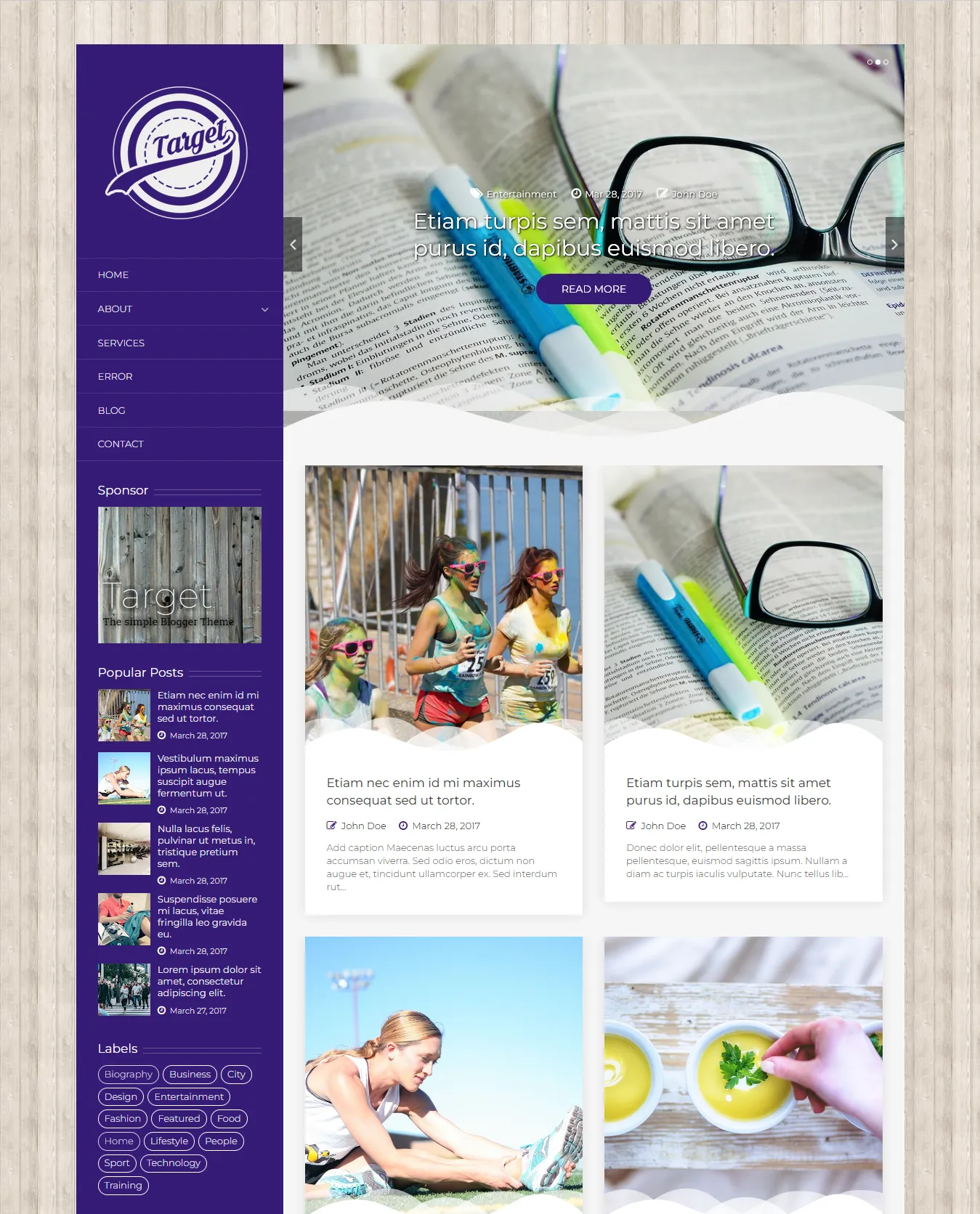 Target Blogger template for Personal blogs and food blogs Target Blogger template for Personal blogs and food blogs