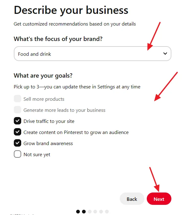 Describe the focus of your business and pick three goals. Describe the focus of your business and pick three goals.