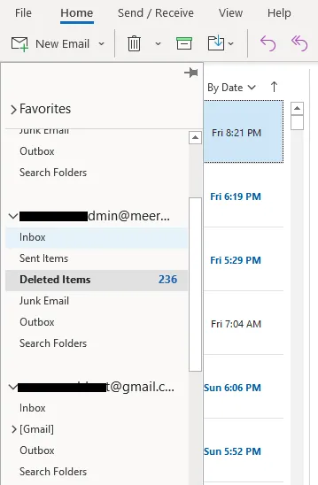 Expand the Email Address to which you imported the emails from the .PST file, and check whether they have been imported or not.  
