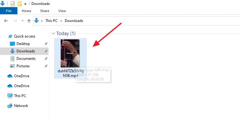 You can see that the video is downloaded to computer.