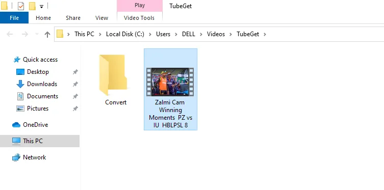 You can see the video that Gihosoft TubeGet downloader downloaded from the YouTube.