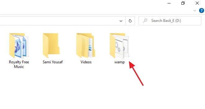 Open the Wamp installation folder on your computer.