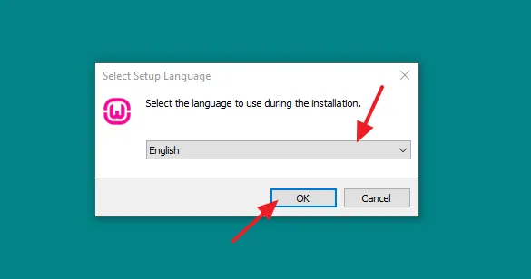 Choose your Language. Click OK.