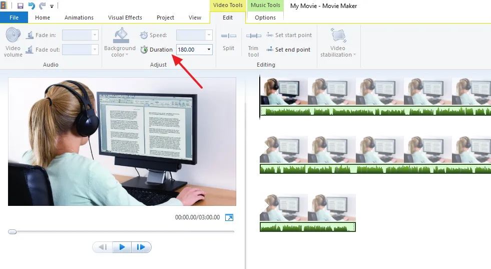 Create the video from the transcription test audio to upload on YouTube.