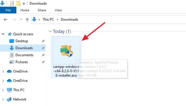 Go to Download folder on your computer and run the XAMPP setup.